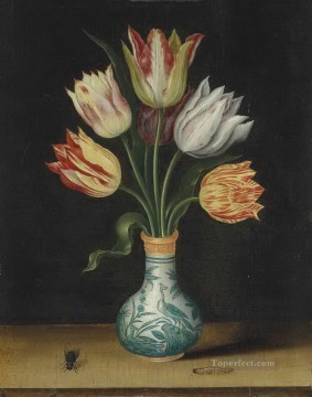  Bosschaert Art - tulips in a wan li vase Ambrosius Bosschaert